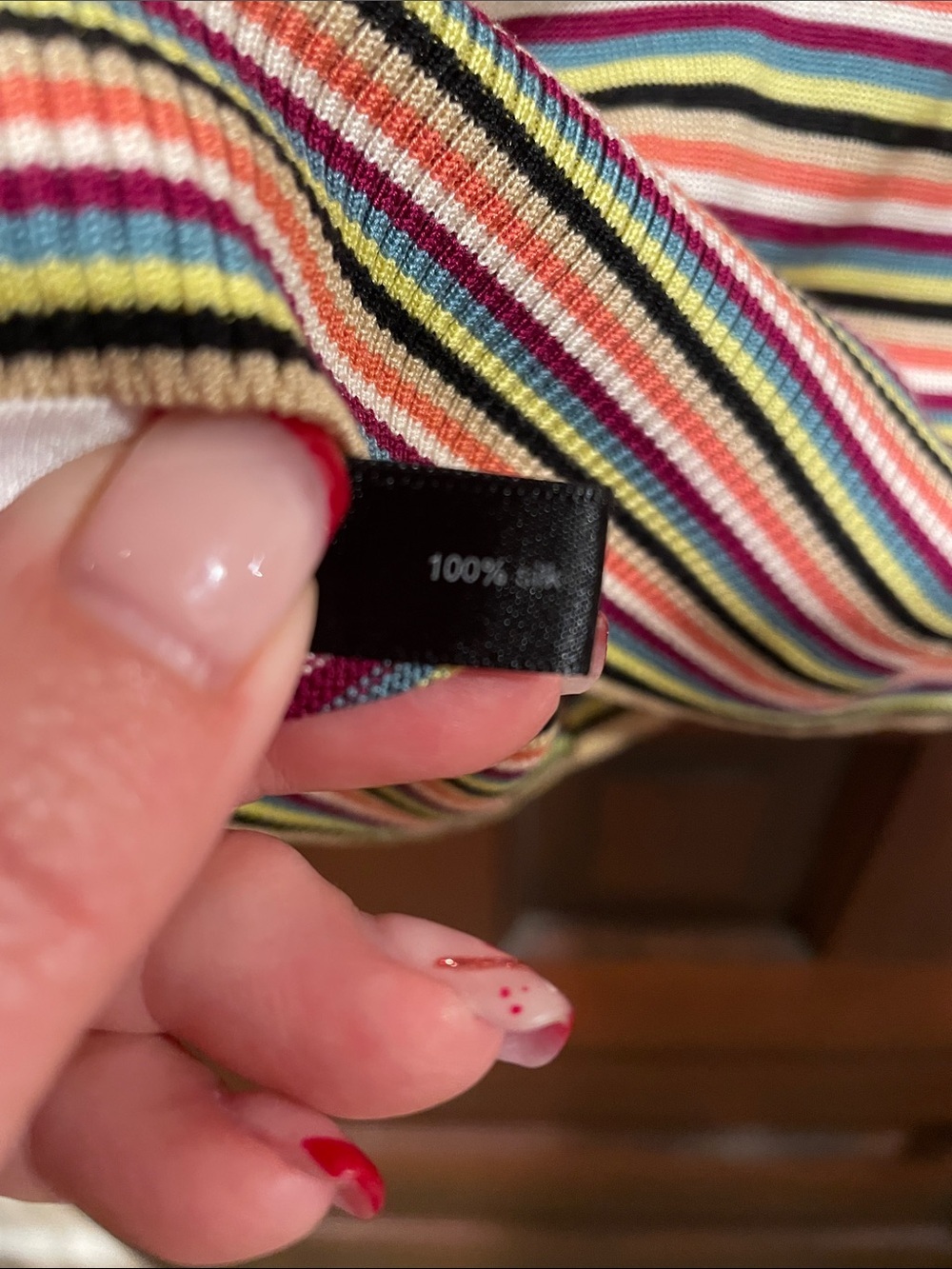 The Limited Multistripe Cardigan in Yellow, Red, Blue and Green - Picture 5 of 5